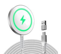 ESR HaloLock Caricatore per Magsafe, Caricatore Wireless Magnetico, Caricabatterie Wireless Compatibile con iPhone 15/15 Plus/15 Pro/15 ro Max/14/13/12, aggancio Magnetico Resistente, Argento