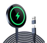 ESR HaloLock Caricatore Wireless Magnetico, Compatibile con Serie iPhone 16/15/14/13/12, Airpods 4, MagSafe aggancio Magnetico Resistente, 1 Pezzi, Blu