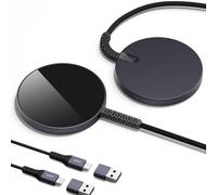 ESR HaloLock Caricatore per Magsafe, Caricatore Wireless Magnetico, Caricabatterie Wireless Compatibile con iPhone 17/16/15/15 Pro/15 ro Max/14/13/12, aggancio Magnetico Resistente,2 Pezzi, Nero