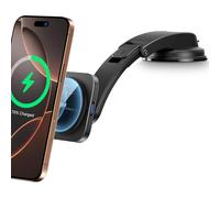 ESR HaloLock Caricatore Wireless Magnetico per Auto, Caricabatterie da Auto MagSafe per Cruscotto,Ricarica Veloce, Supporto per Telefono da Auto per Parabrezza per iPhone 17/16/15,S25 Series, Nero