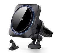 ESR HaloLock Caricatore Wireless per Auto con CryoBoost, Compatibile con iPhone 17/17e/16/15/14/13/12, S26/S25, MagSafe e Le Custodie Magnetiche, Ricarica Veloce, Ventola di Raffreddamento, Nero Opaco