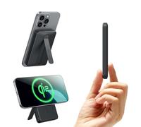 ESR Kickstand Power Bank MagSafe Certificato Qi2, Capacità di 5,000mAh da 15W, Ricarica Rapida, Caricatore Portatile Ultracompatto da 2 cm, USB-C per iPhone 17/16/15/14/13/12, Google Pixel 10, Nero