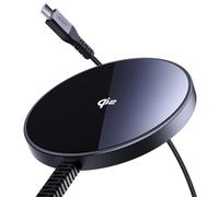 ESR Magsafe Caricabatterie wireless da 15 W per iPhone 17/16/16 Pro/16 Pro Max/15/14/13/Google Pixel 10, AirPods 4/3, stazione di ricarica induttiva con cavo di nylon rinforzato A/C da 1,5 m