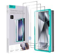 ESR Pellicola protettiva per Samsung Galaxy S24 Ultra, 3 Protezioni in vetro temperato con cornice di facile installazione, Protezione di grado militare, Ultra resistente ai graffi