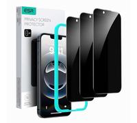 ESR Pellicola Vetro Privacy per iphone 16e/14/13/13 Pro, Bordi curvi, Telaio per l’installazione, Compatibili con le custodie, Protezioni per lo Schermo, 3 Pezzi