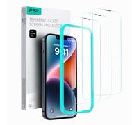 ESR Pellicola Vetro Temperato per iPhone 14 Plus e iPhone 13 Pro Max, Telaio per l’installazione, Protezione di livello militare, Ultra resistente, Protezione per lo speaker, 3 Pezzi