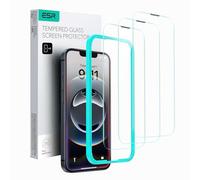 ESR Pellicola Vetro Temperato per iPhone 17e/16e/14/13/13 Pro (6,1"), Telaio per l’installazione, Protezione di livello militare, Ultra resistente, Protezione per lo speaker, 3 Pezzi