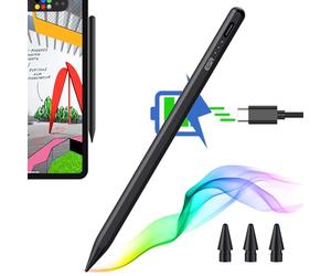 ESR Penna Stilo per iPad con sensibilità all’inclinazione, Pencil per Apple iPad 10/9/8/7/6, PRO 11, PRO 12.9, Mini 6/5 e iPad Air 5/4/3, Zero segni della Mano sullo Schermo, Aggancio Magnetico, Nero