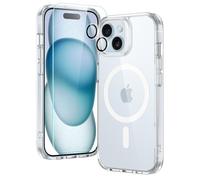 ESR per iPhone 15 Plus Custodia Set 1 Pellicola protettiva per schermo in vetro temperato 1 Set di protezioni per lenti Protezione di livello mil