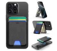 ESR Portafoglio con MagSafe, RFID Blocco, Supporto per 5 Carte, Pelle Vegana, Supporto Regolabile, Wallet per iPhone Serie 17/16/15/14/13/12 e Google Pixel 10/10 Pro/10 Pro XL, Non per 13/12 Mini,Nero