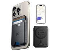 ESR Portafoglio MagSafe con funzionalità Find My, Blocco RFID, Supporto per 5 carte, Magnetico e resistente, Abilitato all'uso dell'app Dov'è, Per iPhone serie 16/15/14/13/12, Non per 13/12 mini, Nero