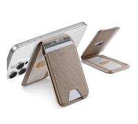 ESR Portafoglio MagSafe (HaloLock), Blocco RFID, Compatibile con Il Portacarte Magsafe, Supporto per 5 Carte, Pelle Vegana,Supporto Regolabile,per iPhone Serie 16/15/14/13/12, Non per 13/12 Mini,Taupe