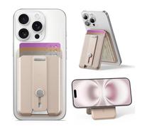 ESR Portafoglio per MagSafe, Blocco RFID, Conserva 5 carte, Supporto Regolabile, Presa Sicura con Passante per le Dita, per iPhone 17/16/15/14/13/12, Google Pixel 10/10 Pro/10 Pro XL,Titanio Sabbia