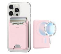 ESR Portafoglio per MagSafe, Blocco RFID, Forza Magnetica di 3200g, Può Conservare 5 Carte, Pelle Vegana, per iPhone Serie 17/16/15/14/13/12, Google Pixel 10/10 Pro/10 Pro XL, Non per 13/12 Mini, Rosa