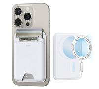 ESR Portafoglio per MagSafe, Blocco RFID, Forza Magnetica di 3200g, Può Conservare Fino a 5 Carte, Pelle Vegana, Portacarte Magsafe per iPhone Serie 16/15/14/13/12, Non per 13/12 Mini, Bianco