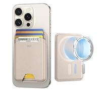 ESR Portafoglio per MagSafe, Blocco RFID, Forza Magnetica di 3200g, Può Conservare Fino a 5 Carte, Pelle Vegana, Portacarte Magsafe per iPhone Serie 16/15/14/13/12, Non per 13/12 Mini,Titanio Sabbia