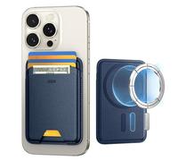 ESR Portafoglio per MagSafe, Blocco RFID, Forza Magnetica di 3200g, Può Conservare Fino a 5 Carte, Pelle Vegana, Portafoglio Magnetico per iPhone Serie 16/15/14/13/12, Non per 13/12 Mini, Blu