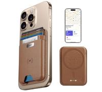 ESR Portafoglio per MagSafe con Funzionalità Find My, Blocco RFID,Supporto per 5 carte, Abilitato all'uso dell'app Dov'è, Wallet Per iPhone serie 17/16/15/14/13/12, Non per 13/12 mini, Marrone