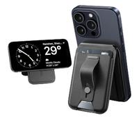 ESR Portafoglio per MagSafe, Conserva 5 carte, Supporto Regolabile, Presa sicura con Passante per le dita, per iPhone 17/16/15/14/13/12, Google Pixel 10/10 Pro/10 Pro XL, Non per iPhone mini, Nero