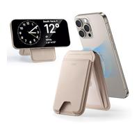 ESR Portafoglio per MagSafe (HaloLock), Blocco RFID, Compatibile con Il Magsafe Wallet, Supporto per 5 Carte, Supporto Regolabile, per iPhone Serie 16/15/14/13/12,Non per 13/12 Mini, Titanio Sabbia