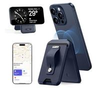 ESR Portafoglio per MagSafe (HaloLock), Portafoglio Magnetico Geo iPhone,Supporto Regolabile e Funzionalità Find My, Tracciamento del Wallet con app Dov’è,Per iPhone serie 16/15/14/13/12, Blu Scuro
