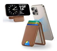 ESR Portafoglio per MagSafe (HaloLock), RFID Blocco, Compatibile con Il Portafoglio per MagSafe, Supporto per 3 Carte, Supporto Regolabile, per iPhone Serie 16/15/14/13/12, Non per 13/12 Mini,Marrone