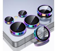 ESR Protezione per l'obiettivo della fotocamera per Samsung Galaxy S25 Ultra, Protezioni individuali in vetro temperato ultra-sottile resistente ai graffi con bordi in alluminio, 1 Set, Multicolore