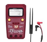 ESR02 Pro Digital Transistor Tester, per smd Component Meter per NPN PNP MOSFET Condensatore a diodi Induttanza ESR Misurazione con LCD (ESR02PRO - Clip rossa)