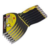 ESreake Confezione da 6 raschietti per stucco, 15,2 cm, con manico ergonomico in plastica, per verniciare, pareti, pavimenti, piastrelle, utensili in metallo, rimozione per legno, raschietto per carta da parati (15,2 cm)