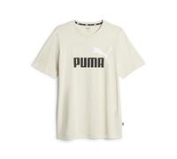 Puma Ess+ 2 Col Logo Short Sleeve T-shirt Beige M Uomo,Donna