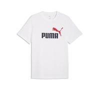 PUMA T-shirt con logo bicolore Essentials N. 1 da uomo, Abbigliamento, Bianco, L L