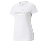 Ess+ Metallic Logo T,Puma White-SIL,USXS
