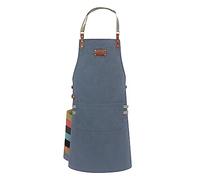 Ess-Nische® Grembiule da cucina per uomini e donne, grembiule da cucina da uomo, ideale come regalo per uomini, nonna o nonno, grembiule in denim da donna, extra lungo, molti colori, Blu, Taglia unica