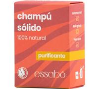 Essabó Shampoo Solido Purificante - 100% Naturale - Base di Burro di Olio di Melograno e Argilla Rossa - Realizzato Artigianalmente - Adatto per Bambini e Pelle Sensibile - Senza Allergeni - 100 g