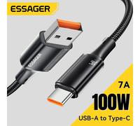 Essager 7A USB Tipo C Cavo Per Realme Huawei P40 Pro 100W Cavo di Ricarica Veloce USB-C Cavo Dati Del Caricatore Per Samsung Xiaomi Poco F3