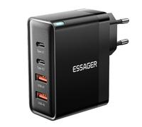 ESSAGER® ES-CD37 - Caricabatterie da parete USB da 100 Watt - 4 porte (2x Type C + 2x USB-A) per Android, Apple e Windows