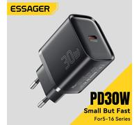 Essager Mini 30W Tipo C Caricatore PD QC3.0 Caricatore veloce di tipo C per iPhone 16 15 14 13 Pro Samsung S25 Xiaomi iPad Adattatore da viaggio