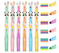 ESSALOO Evidenziatore 3 in 1, 18 Pezzi Evidenziatori Pastello Carino e Divertente per Gadget Compleanno Bambini & Pensierini per Bambini Dopo Festa per Ragazzi e Ragazze