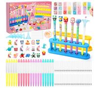 ESSALOO Laboratorio Delle Penne, Lavoretti Creativi per Bambini con 100+ Accessori, Regalo & Giochi Bambina 6/7/8/9/10/11 Anni Femmina