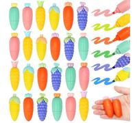 ESSALOO Mini Evidenziatori a Forma di Carota, 24 Pezzi Evidenziatori Pastello Carino e Divertente per Gadget Compleanno Bambini & Pensierini per Bambini Dopo Festa per Ragazzi e Ragazze