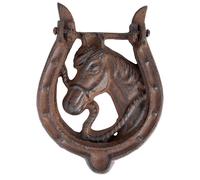 Esschert Battiporta Cavallo Villa Ghisa Antico Braun con Patina Ferro