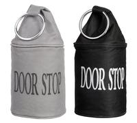 Esschert Design 1 Pezzo Ferma Porta Con Anello Nero Grigio Ordinato Fermaporta