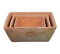 Esschert Design - 3 vasi di Terracotta Anticata