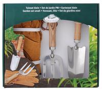 Esschert Design 3er Set Giardino Paletta Fiori Handgabel Guanti IN Pelle Regalo