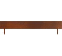 Esschert Design Bordura per Prato 105 x 22 cm - Ruggine - 1 pz.