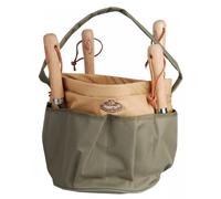 Esschert Design Borsa Da Giardino Per Attrezzi Rotonda In Canapa Verde Marrone