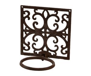 Esschert Design BPH14 Supporto Vaso da Fiori In Ghisa Da Parete Marrone
