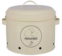 Contenitore Patate, Stoccaggio Patate Bianco Crema H.21cm D.23cm ESSCHERT DESIGN