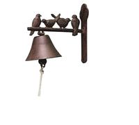 Esschert Design Campanello Uccello Stile Rustico Cast Ghisa Braun Decorazione
