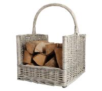 Esschert Design Cesta Legno per Camino da Ardere Cestino di Cimini Grigio Casa
